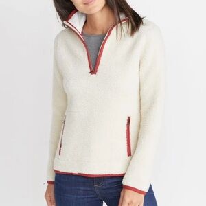 Marine Layer Lady Sherpa Corbet Jacket in Natural/Rose size XS